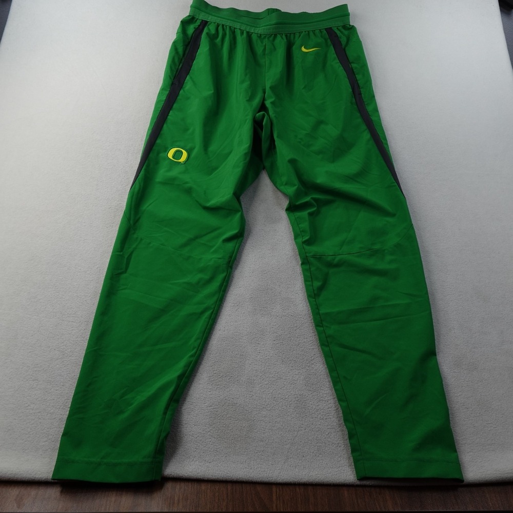 Nike Oregon Ducks Basketball Warm Up Pants Mens Large Green Dri-FIT Team Issue